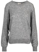 Saint Laurent Pull Col V Cachemire Soie Gg14
