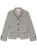 Thom Browne High Break Exposed Catch Vent Sportcoat In Gunclub Check Hunting Tweed
