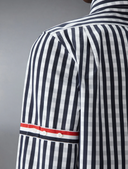 Thom Browne Dritto Fit Pc L/S Camicia con fascia da braccio Gg in popeline a quadri a quadretti