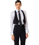 Elisabetta Franchi White Shirt With Vest And Tie