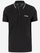 Hugo Boss Stretch Cotton Blend Polo Shirt With Logo