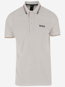 Hugo Boss Stretch Cotton Blend Polo Shirt With Logo
