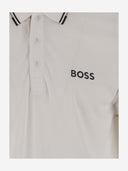 Hugo Boss Stretch Cotton Blend Polo Shirt With Logo