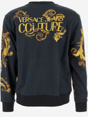 Versace Jeans Cotton Sweatshirt With Baroque Print