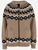 N°21 Fair Isle Wool Cardigan With Geometric Pattern