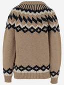 N°21 Fair Isle Wool Cardigan With Geometric Pattern