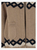N°21 Fair Isle Wool Cardigan With Geometric Pattern