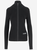 Jil Sander Wool Blend Cardigan con logo