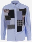 Junya Watanabe Cotton Blend Shirt med patchwork mønster