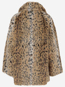 N°21 Short Faux Fur Coat With Leo Pattern