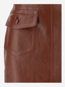 Chloè Glossy Leather Midi Skirt