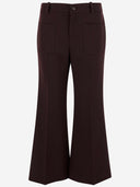 Pantalones de botas cortas de lana de arenga Chloè