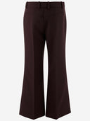 Pantalones de botas cortas de lana de arenga Chloè