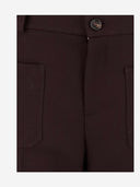 Pantalones de botas cortas de lana de arenga Chloè