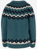 N°21 Fair Isle Wool Cardigan With Geometric Pattern
