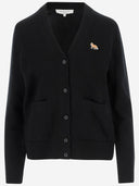 Maison Kitsune' Wool Cardigan With Fox Patch