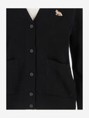 Maison Kitsune' Wool Cardigan With Fox Patch