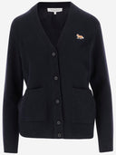 Cárdigan de lana de Maison Kitsune con Patch Fox