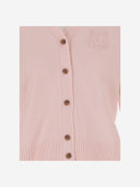 Maison Kitsune' Wool And Cashmere Cardigan With Fox Embroidery
