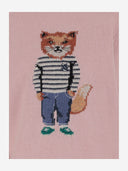 Maison Kitsune 'Pull de laine de motif de renard
