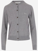 Maison Kitsune' Wool Cardigan With Fox Patch