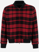 Woolrich Black Labour Blend Blend Check Pattern Bomber