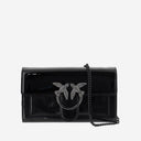 Billetera de espejo de la bolsa de amor rosa