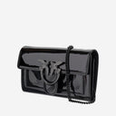 Billetera de espejo de la bolsa de amor rosa