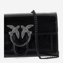 Billetera de espejo de la bolsa de amor rosa