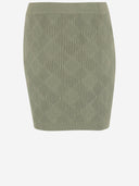 Balmain Viscose Blend Skirt With Plaid Pattern