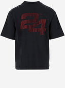 Summer Games Cotton T Shirt With Rhinestone Logo