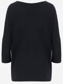 Allude Wool Blend Pullover With Rhinestones And Studs