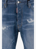Jean court en denim mélange de coton stretch dsquared2