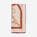 Écharpe en soie Salvatore Ferragamo avec motif de chaînes