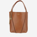 Chloè Chloé Spin Small Tote bolso en cuero de granate