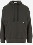 Helmut Lang Cotton Hoodie med logo