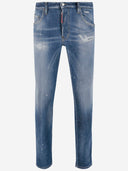 Dsquared2 Light Heritage Stretch Cotton Blend Jeans