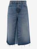 Chloè Patchwork Denim Bermuda Shorts
