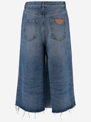 Chloè Patchwork Denim Bermuda Shorts