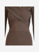 Patou Long Dress Cross Effect