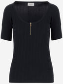 Patou Cotton Blend gebreide T -shirt met logo