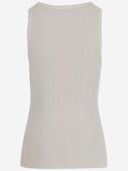 Patou Cotton Blend Knit Top con logo