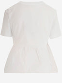 Patou Cotton T Shirt With Flounce