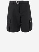 Pantaloni corti di cotone jacquemus e lino miscela