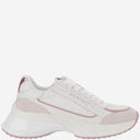 Pinko Mesh And Leather Sneakers With Logo