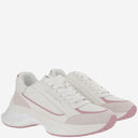 Pinko Mesh And Leather Sneakers With Logo