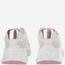 Pinko Mesh And Leather Sneakers With Logo