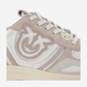 Pinko Technical Fabric And Leather Sneakers With Logo