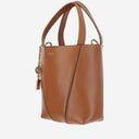 Chloè Chloé Spin Small Tote bolso en cuero de granate