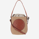 Chloè Small Horse Medal Bag Made Of Natural Fibers